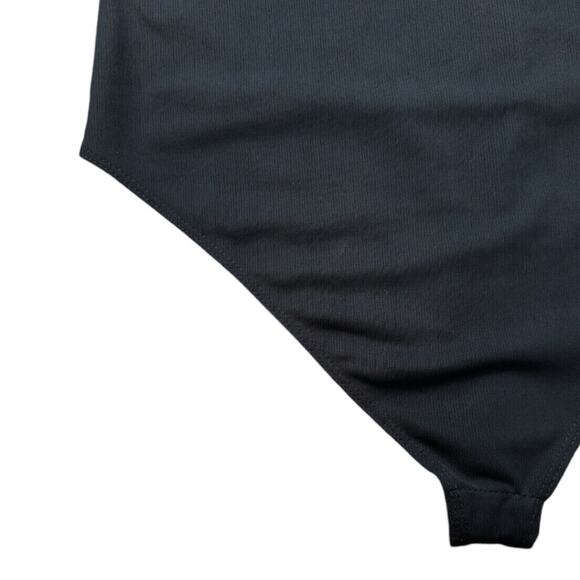 NWT Good American Black One Shoulder Sheer Mesh Bodysuit Size 3 Large Retail $95 - Picture 3 of 8